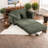 Compression Sofas With Storage, 58 Inch Chenille Modern Sleeper For Home