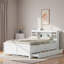 Lit plateforme avec lit gigogne, 3 tiroirs, tête de lit et prises USB-260915675
