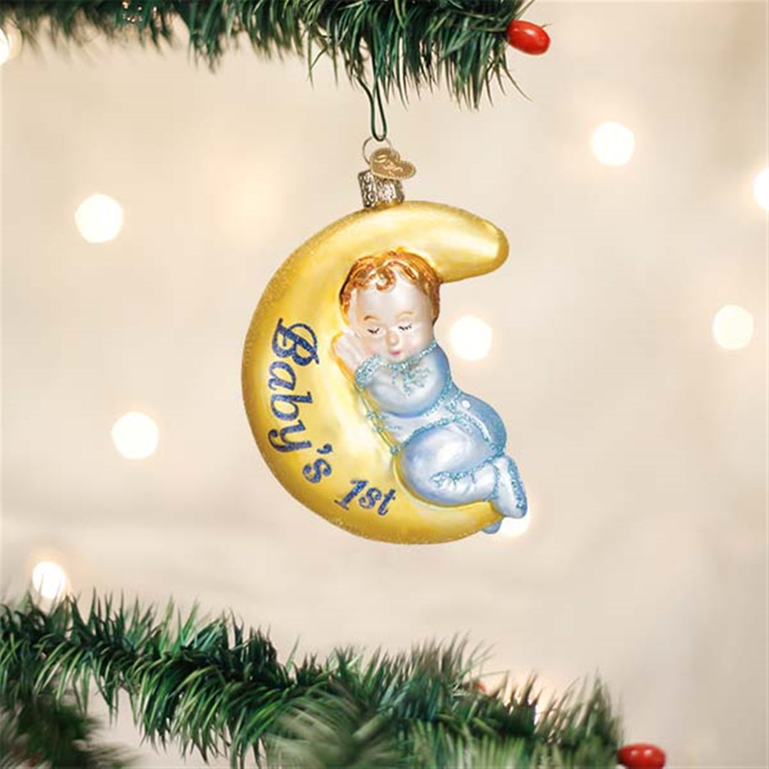 Baby's 1st - Dreamtime Boy Hanging Figurine Ornament Old World Christmas 