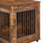 Cage à chiot rustique brun avec deux motifs, l 38,54 po x P 25,73 po. Séparateur réglable pour chiots en pleine croissance. Efficacité de l'espace de la porte d'entrée coulissante. Mouvement latéral latéral. Flip Flip Plate Fun And