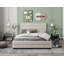 Grand lit de rangement tapissier Nahush