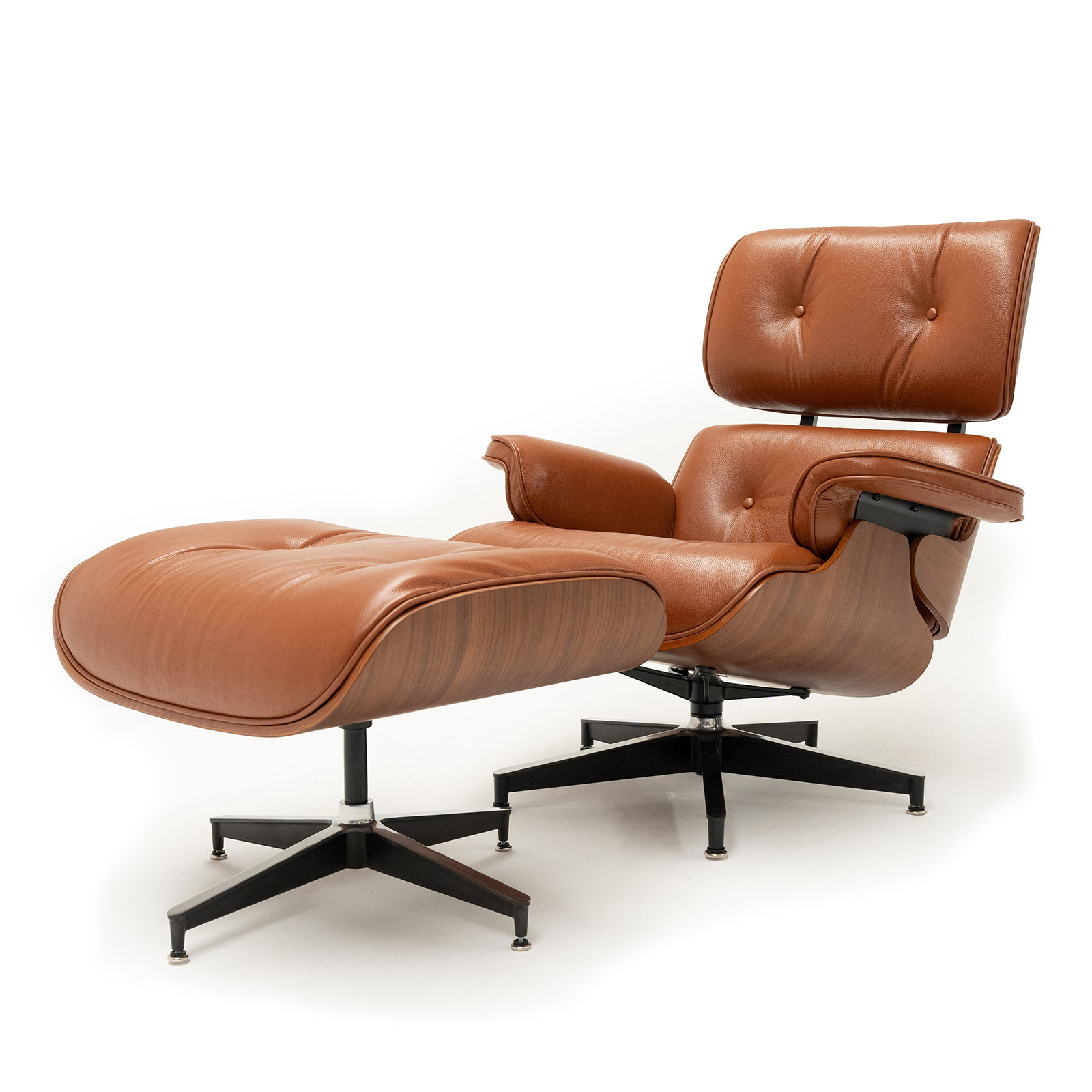 Leather Swivel Lounge Chair