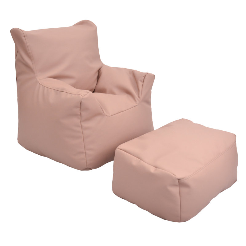 Fauteuil confortable et repose-pieds, Argile polyuréthane