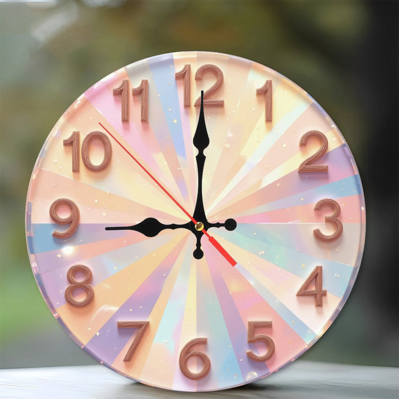 Horloge irisée avec chiffres