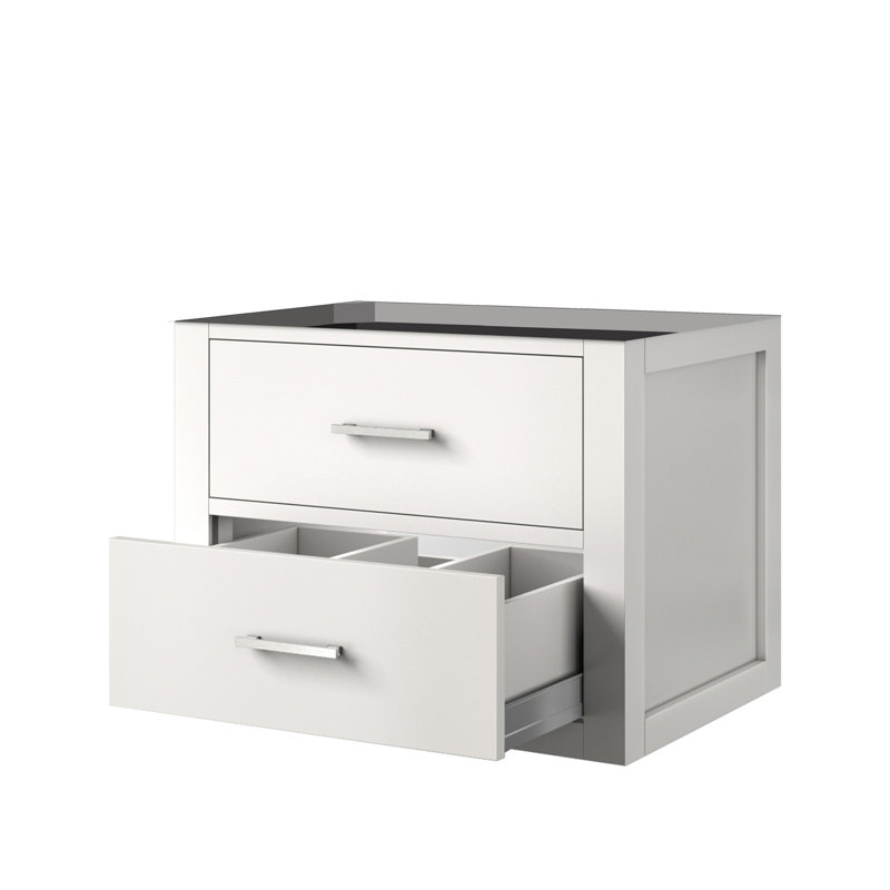 Meuble-lavabo simple blanc 24 po X P 18 po D, Blanc