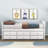 Twin Storage Platform Bed with Trundle and Drawers-1628941553