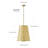 6-Light yellow adjustable iron pendant lamp