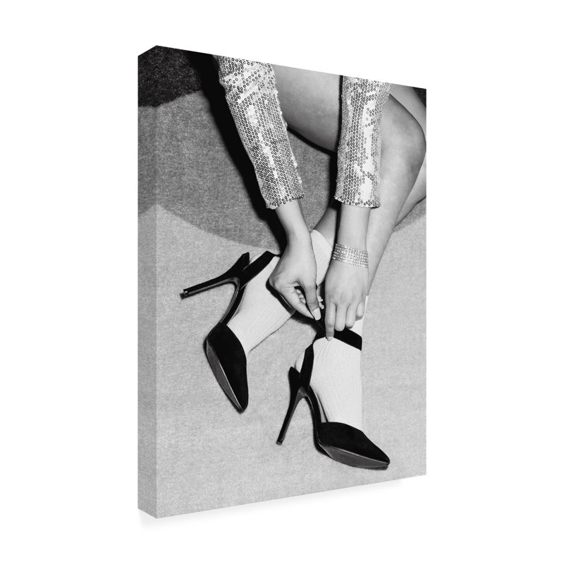 Art sur toile, noir et blanc, H 14 po x l 19 po