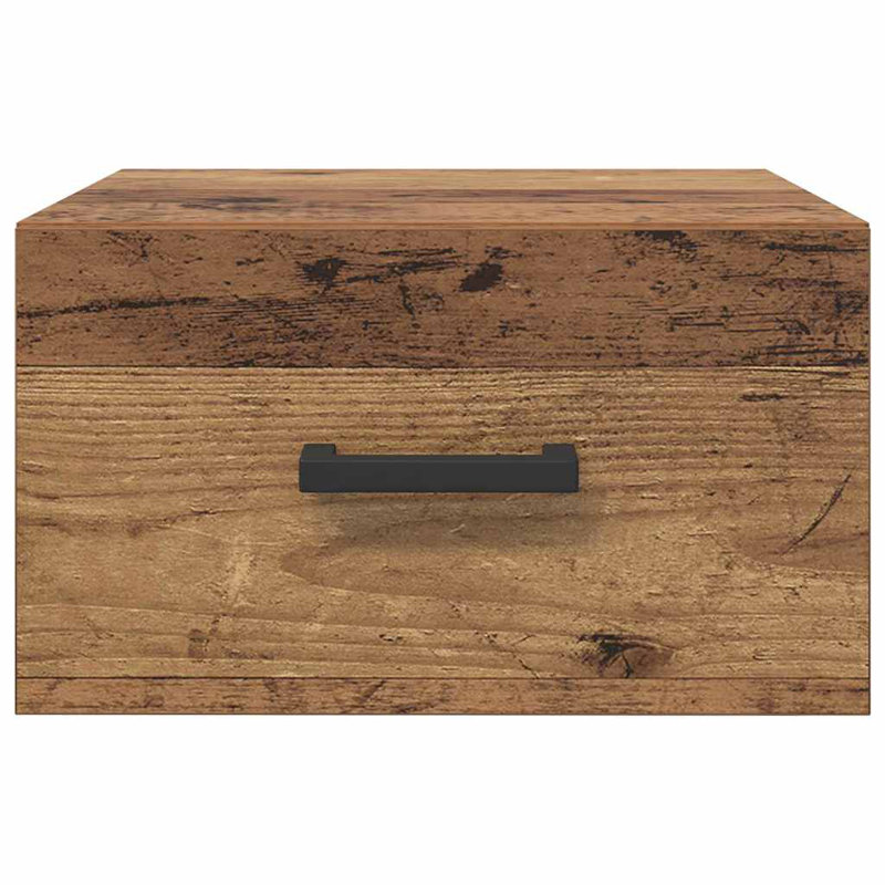 35cm W Manufactured Wood Bedside Table, Old Wood