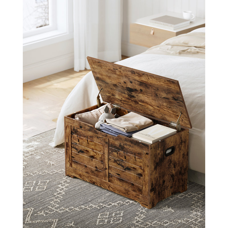 Kenesaw Storage Bench, Rustic Brown, 46cm H x 100cm W x 40cm D