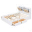 Wood Platform Bed With Storage Headboard, Shelves And 2 Drawers-934454931-934454930