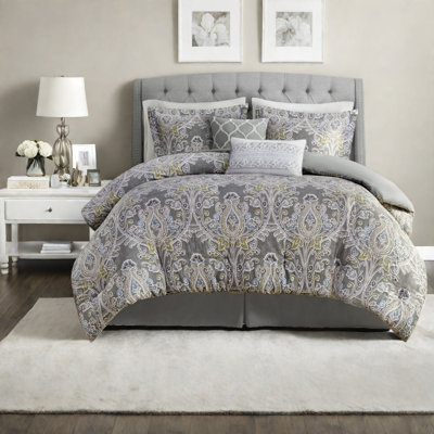 Premium Bedding Sets, Cotton Queen Damask Comforter For Modern Home