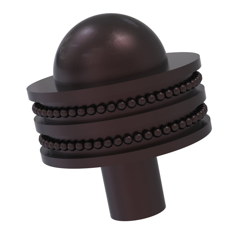 1 1/2" Length Geometric Knob, Antique Bronze
