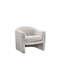 Fauteuil d'appoint contemporain de conception compacte en forme de U en tissu Boucle