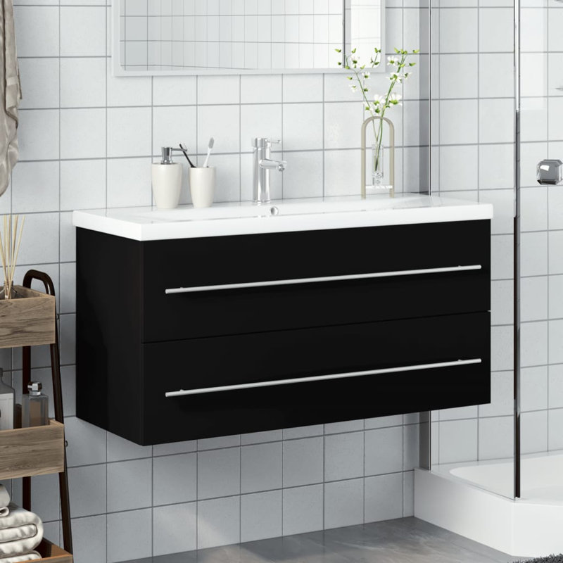 Baist 100mm Single Bathroom Vanity with Basin, Black
