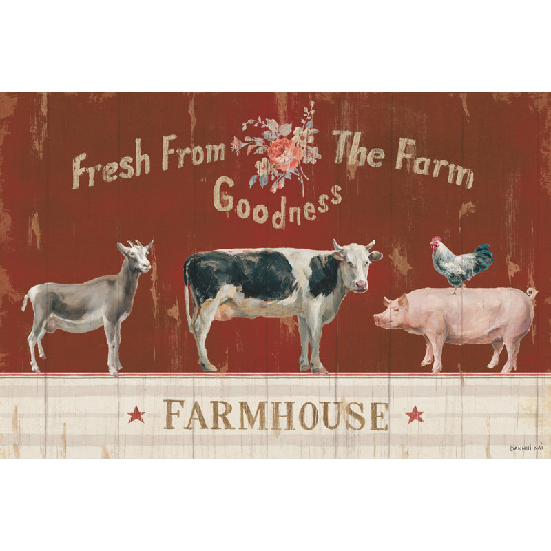 «Farm Patchwork II» par Danhui Nai, reproduction d'art sur toile tendue, H 32 po x l 48 po