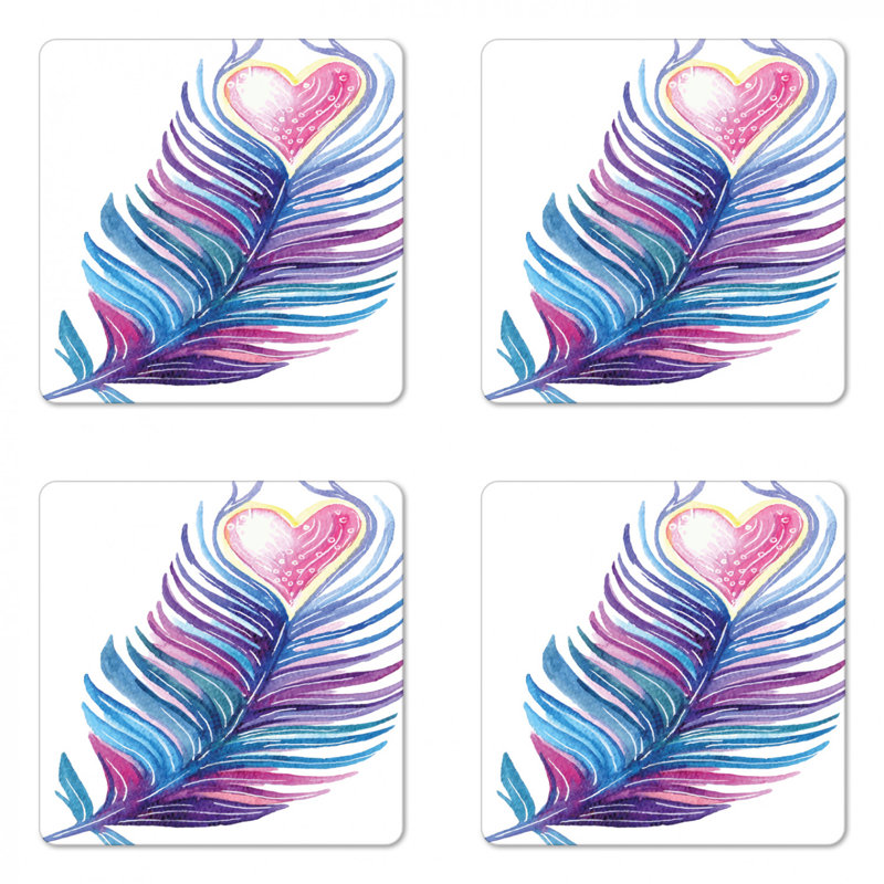 Sous-verre plumes