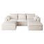 Canapé modulaire en L de 108,3 po à 3 sièges modulaires avec méridienne simple, canapé d'angle surdimensionné à assise profonde, assemblage sans outil comprimé sous vide, grand canapé en tissu tissé texturé pour le salon-449121542