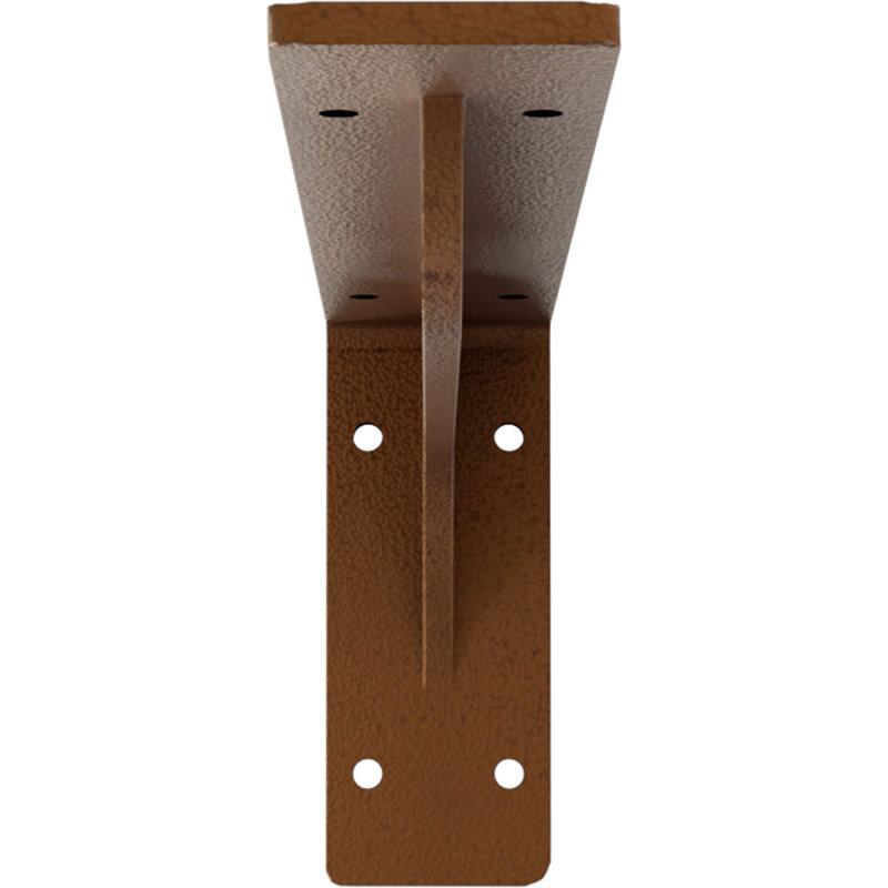 Support en acier Embrey, H 5,25 po x l 2 po x P 12 po, Cuivre martelé