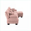 Canapés modulaires | Repose-pieds convertible moderne en L surdimensionné en forme de L avec repose-pieds pour salon | Rose | Chenille-724282024