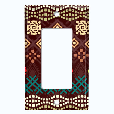 Patterned 1 - Gang Rocker Standard Wall Plate