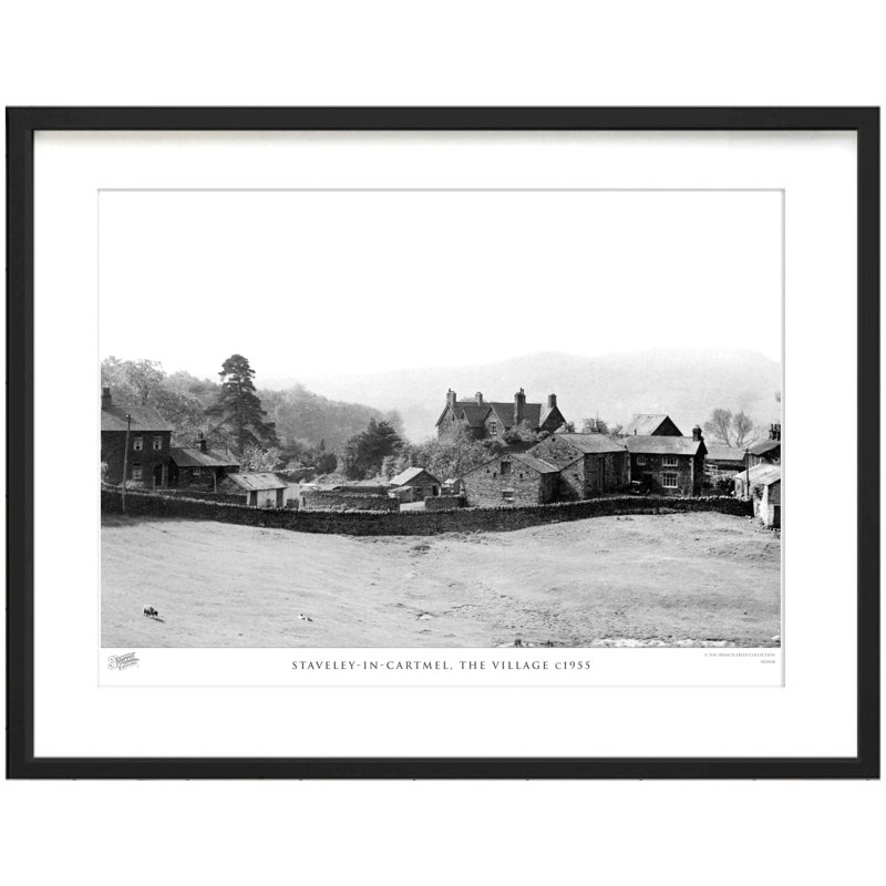Staveley In Cartmel, The Village C1955 - Single Picture Frame Print, 40cm H x 50cm W x 2.3cm D