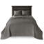 Reversible Bedspread Dark Grey Queen - Demonstrates Quilting And Pre-Washed Cotton Filling For A Charming Bedroom, Includes 2 Shams Bed Combines Textured Comfortable Bedroom Night,