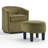 24.4" W Contemporary Upholstered Soft Swivel Barrel Chair And Ottoman-1228928564-1227295326
