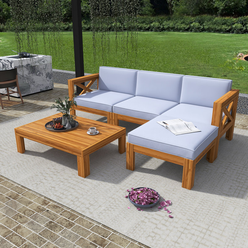Ensemble de conversation modulaire 5 pièces, Gris