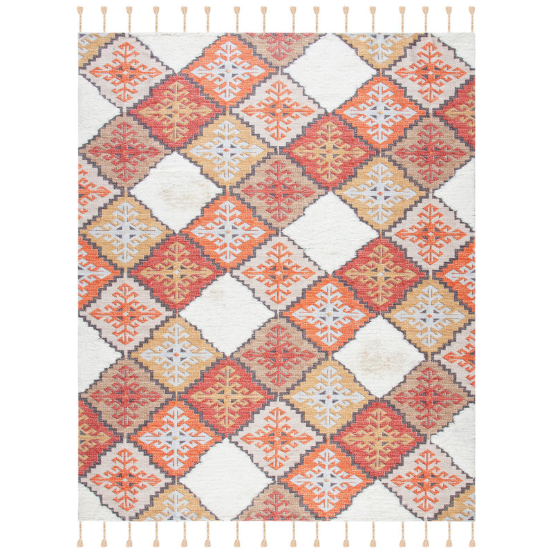 Tapis en laine orange Joppatowne, Rectangle 8 pi x 10 pi