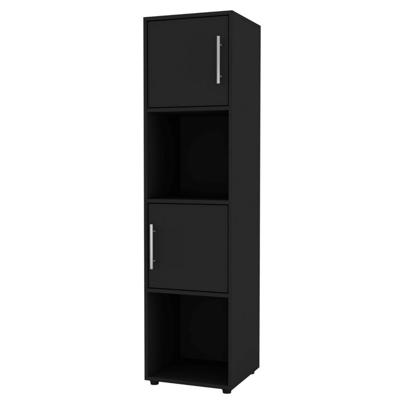 Blodwen 119cm H x 30cm W Cube Bookcase, Black