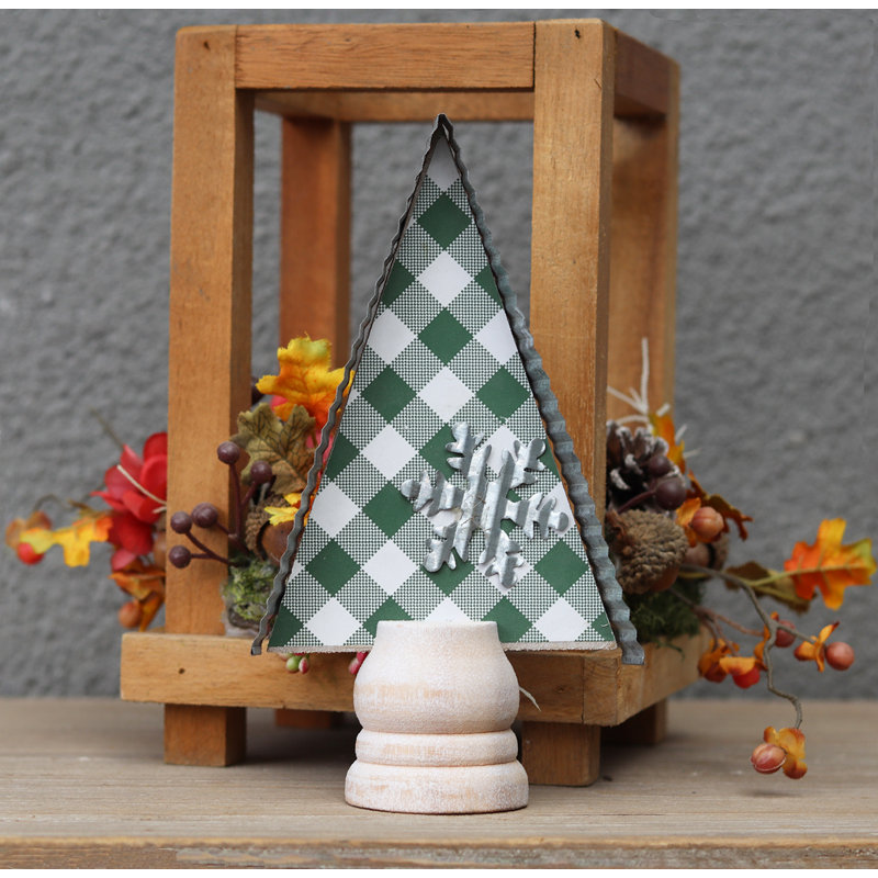 Mini décor de table en forme d'arbre, Vert