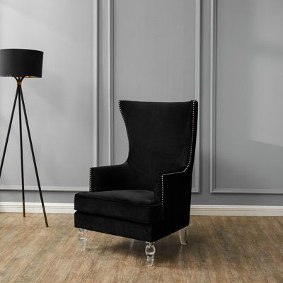 Bree 73.914Cm Wide Velvet Wingback Chair