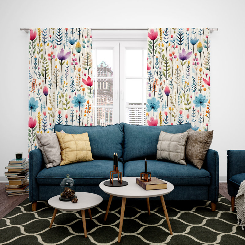Dolorese Room Darkening Curtain Pair, 40" W x 61" L