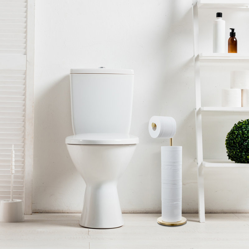 Gold Free Standing Toilet Roll Holder