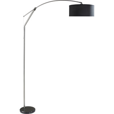 Gering 81'' Black Marble Arched Floor Lamp