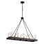Lustre rectangulaire 35,5 "pour salle à manger 35,4" rustique avec îlot de cuisine noir