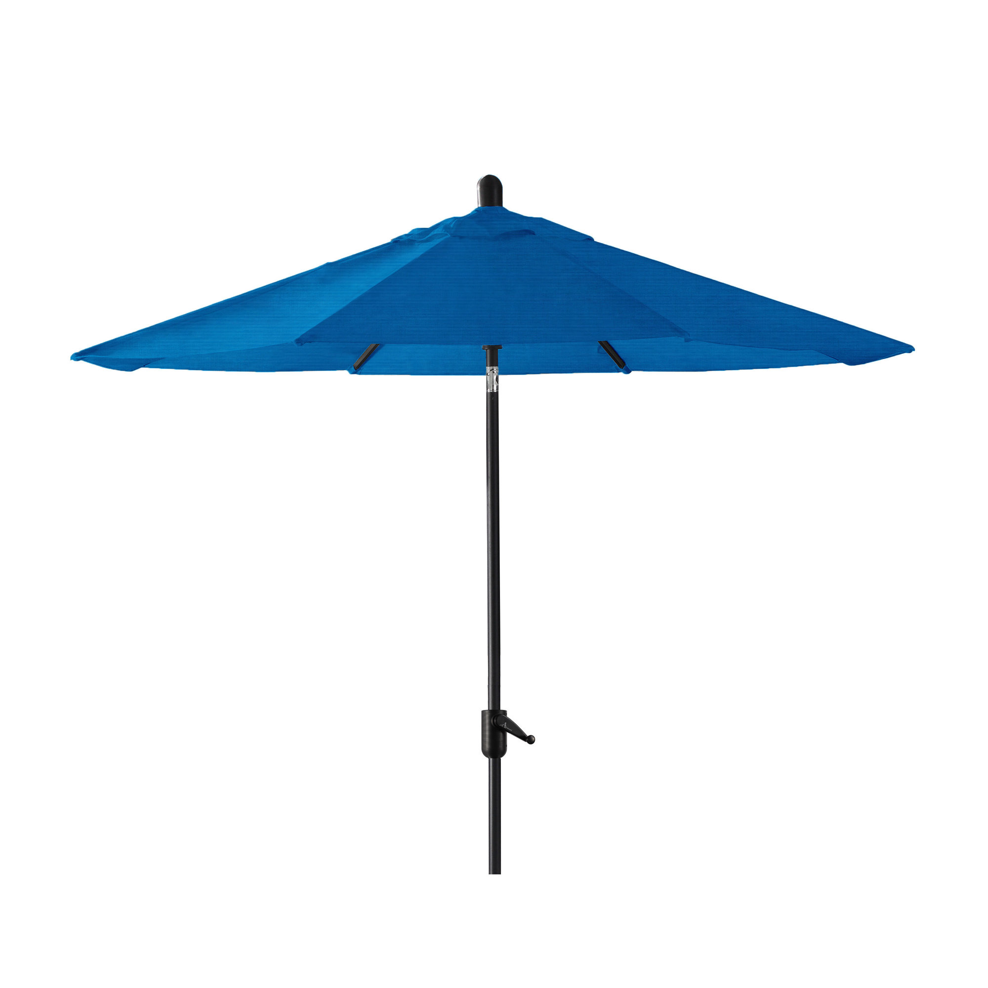 Natalie 8' 8" Market Sunbrella® Umbrella, Canvas Pacific Blue Sunbrella® Canvas, Black Sapphire