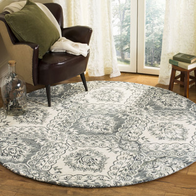 Ferrera Hand-Tufted Wool Gray/Black Area Rug