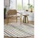 Rune Striped Handmade Tufted Wool Area Rug in Beige/Charcoal