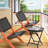 17.7 In. Round Patio Folding Side Table-1976704482