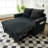 Sleeper Sofa Couch W/Pull Out Bed, Modern Corduroy Convertible Sleeper Sofa Bed, Small Love Seat Sofa Bed W/Pillows & Side Pockets For Small Space, Living Room, Apartment,GRAY-1001968165