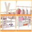 Portant à vêtements 37,6 po avec tablettes de rangement Tassilo - Organisateur de vêtements autoportant pour chambre à coucher ou vestibule