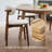 Mid Century Modern Dining Chairs With Brown Solid Wood Legs, Greige Kitchen Chairs-811540765