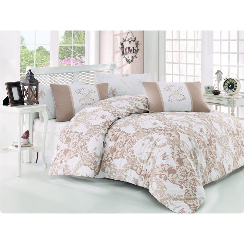 Paisley Duvet Cover Set with Pillowcases Included, Cream, 220 x 240 cm - 2 Standard Pillowcases