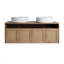 Meuble-lavabo 48 po avec lavabo d'art en céramique blanche, porte à fermeture douce 4 po, montage flottant, contreplaqué (emballage Kd)-236893581