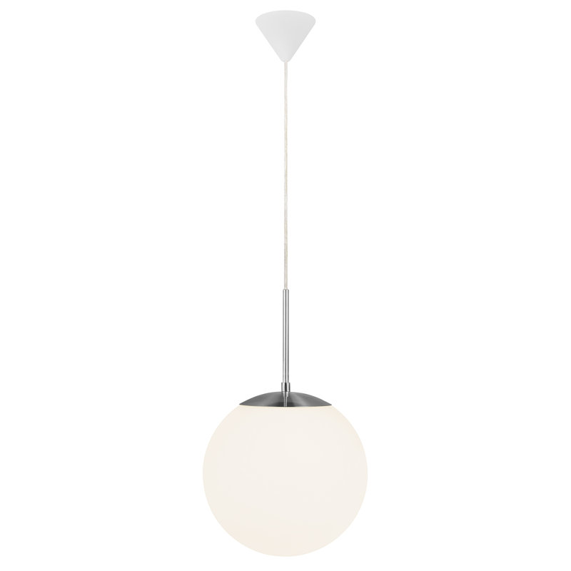 Cafe 1 - Light Chrome Sphere Pendant, 38cm H x 25cm W x 25cm D