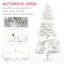 Grand arbre de Noël artificiel, arbre de Noël non éclairé avec embouts de branches, ouverture automatique, base en acier, décoration des Fêtes pour bureau personnel, blanc-101673584