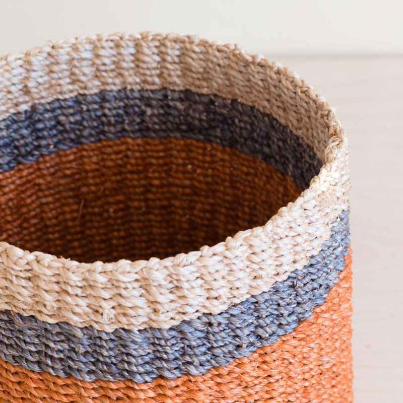 Cylinder Tabletop Basket, Orange