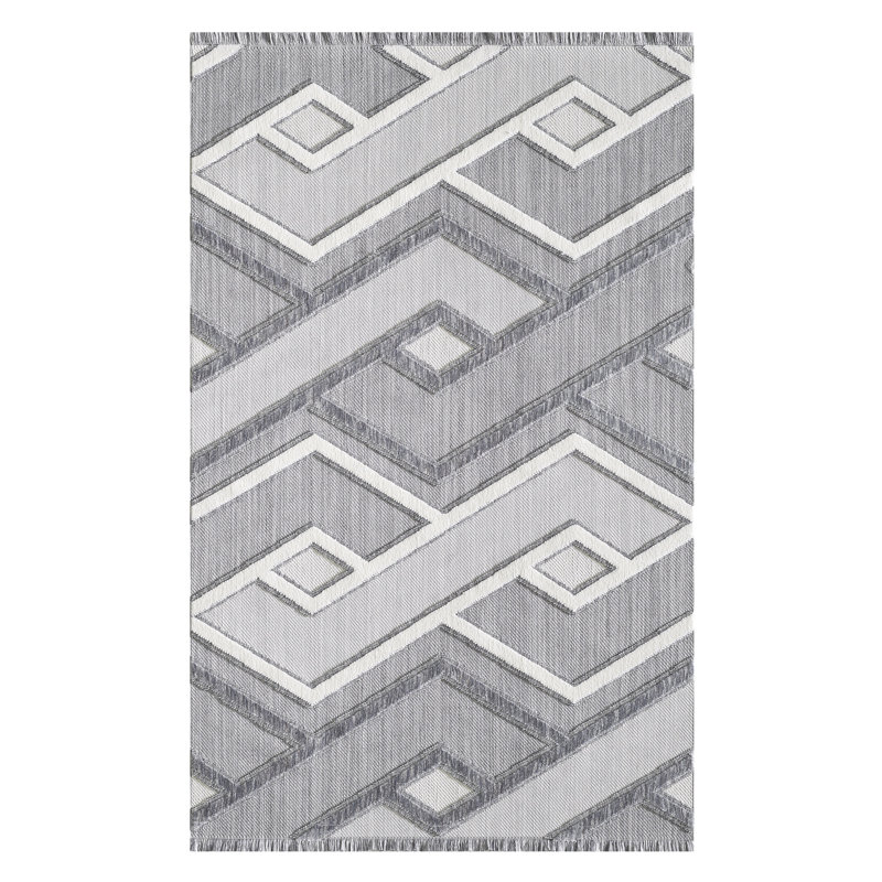 Geometric Indoor Rug, Rectangle 7'6" x 10'6"